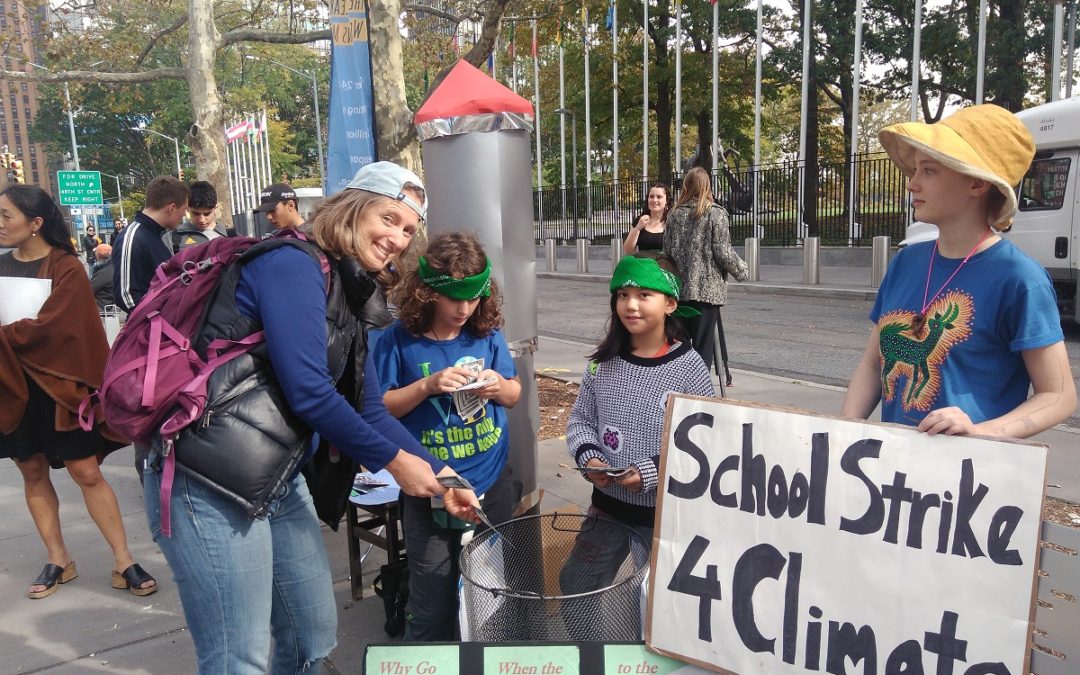 Nuke money counted at School Strike 4 Climate at the UN